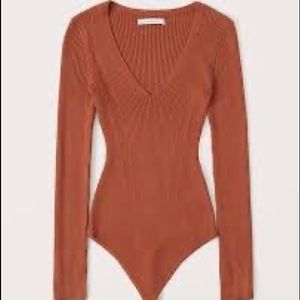 Abercrombie Deep V Sweater Bodysuit